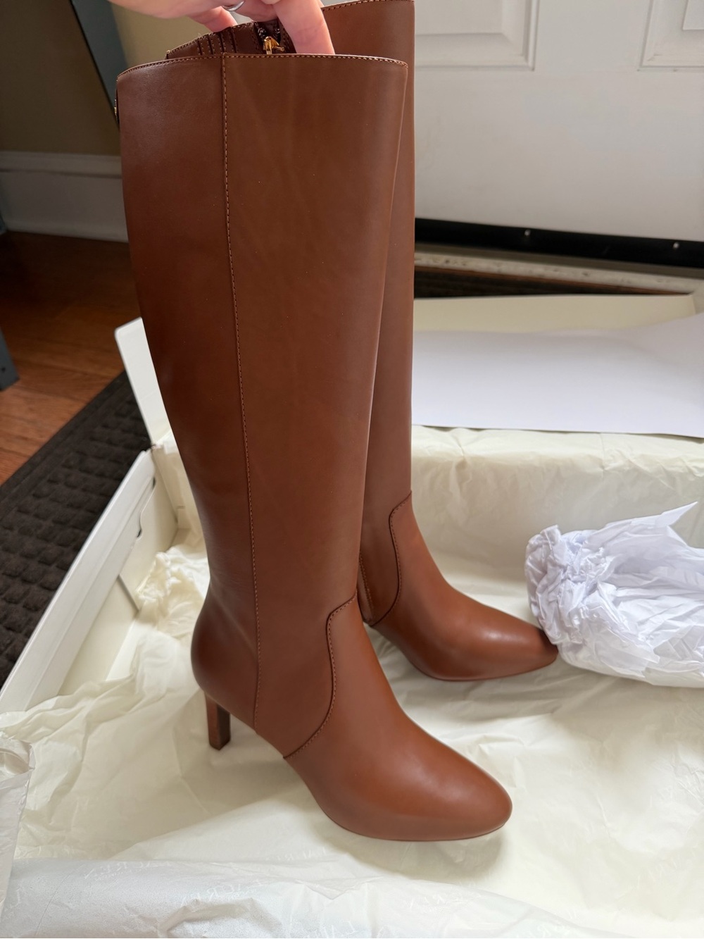 Lauren Ralph Lauren Caelynn II Deep Saddle Tan, size 7 B